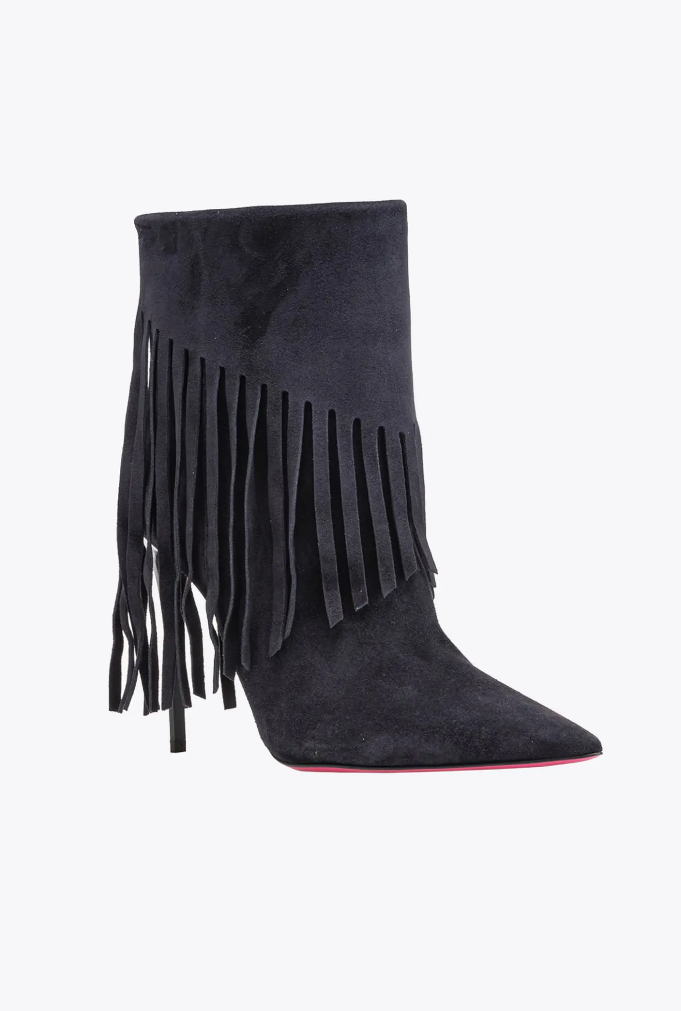 Chaussures|PINKO Ankle Boots A Franges Noir Limousine