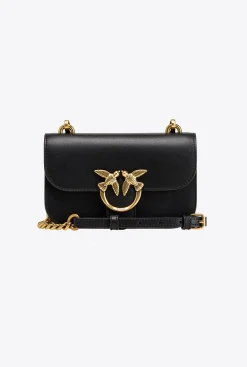 Sacs À Bandoulière|PINKO Baby Love Bag Bell Simply Noir-Vieil Or
