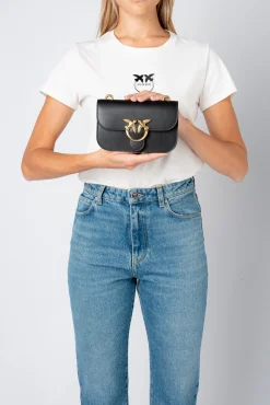 Sacs À Bandoulière|PINKO Baby Love Bag Bell Simply Noir-Vieil Or