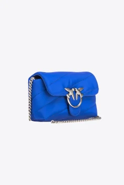 Sacs À Bandoulière|PINKO Baby Love Bag Puff En Tissu Recycle Bleu Clematite-Vieil Argent
