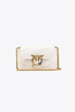 Sacs De Soirée|PINKO Baby Love Bag Puff Jewel Blanc+Blanc-Or Antique