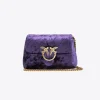 Sacs De Soirée|PINKO Baby Love Bag Puff Maxi Quilt Velvet Violet Frangipanier-Or Antique