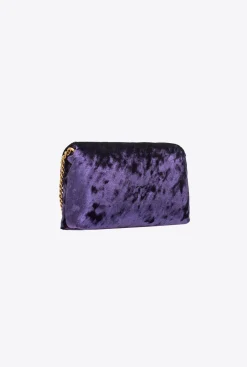 Sacs De Soirée|PINKO Baby Love Bag Puff Maxi Quilt Velvet Violet Frangipanier-Or Antique