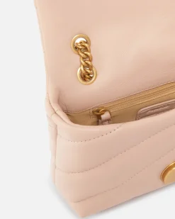 Sacs À Bandoulière|PINKO Baby Love Bag Puff Maxi Quilt Rose/Rose Poudre-Or Antique