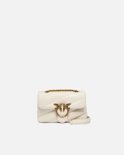 Sacs À Bandoulière|PINKO Baby Love Bag Puff Maxi Quilt Blanc+Blanc-Or Antique