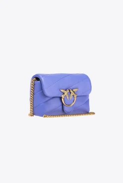 Sacs À Bandoulière|PINKO Baby Love Bag Puff Maxi Quilt Bleu Corse-Or Antique