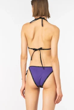 Maillots De Bain|PINKO Bas De Bikini Entierement Paillete Violet Intense