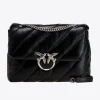 Sacs Portés Épaule|PINKO Big Love Bag Puff Maxi Quilt Noir-Vieil Argent