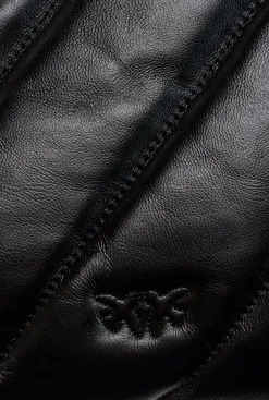 Sacs Portés Épaule|PINKO Big Love Bag Puff Maxi Quilt Noir-Vieil Argent