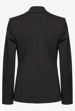 Vestes|PINKO Blazer A Boutons Bijou Noir Limousine