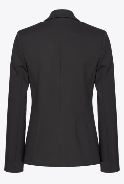 Vestes|PINKO Blazer A Boutons Bijoux Noir Limousine