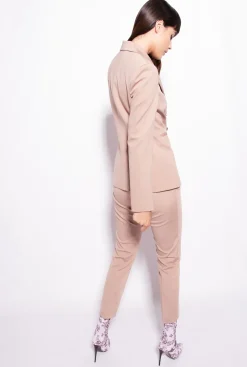 Tailleurs Et Ensembles|PINKO Blazer A Boutons Bijoux Rose Almandin
