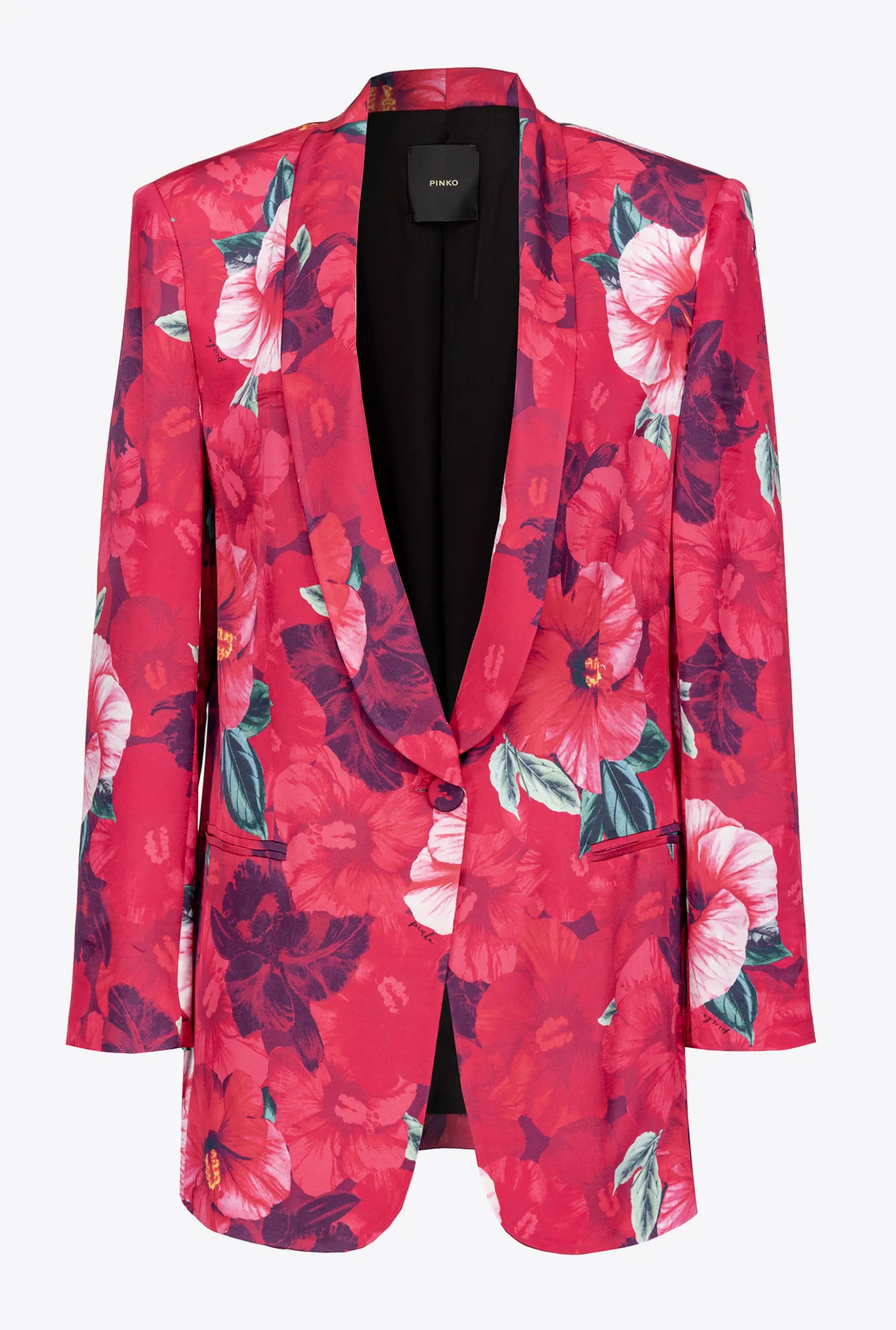 Tailleurs Et Ensembles|PINKO Blazer A Imprime Hibiscus Multi.Fuchsia/Rose
