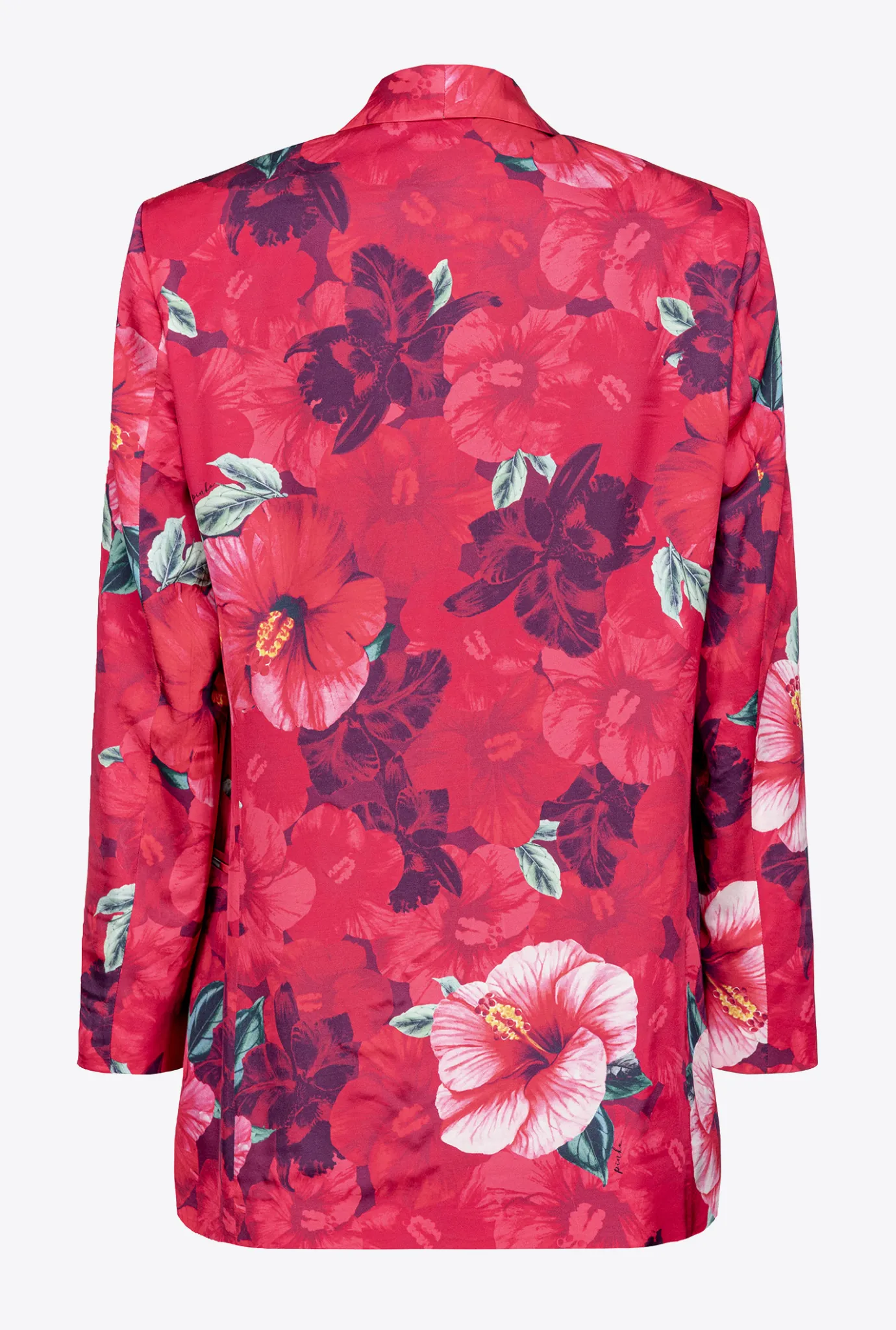 Tailleurs Et Ensembles|PINKO Blazer A Imprime Hibiscus Multi.Fuchsia/Rose