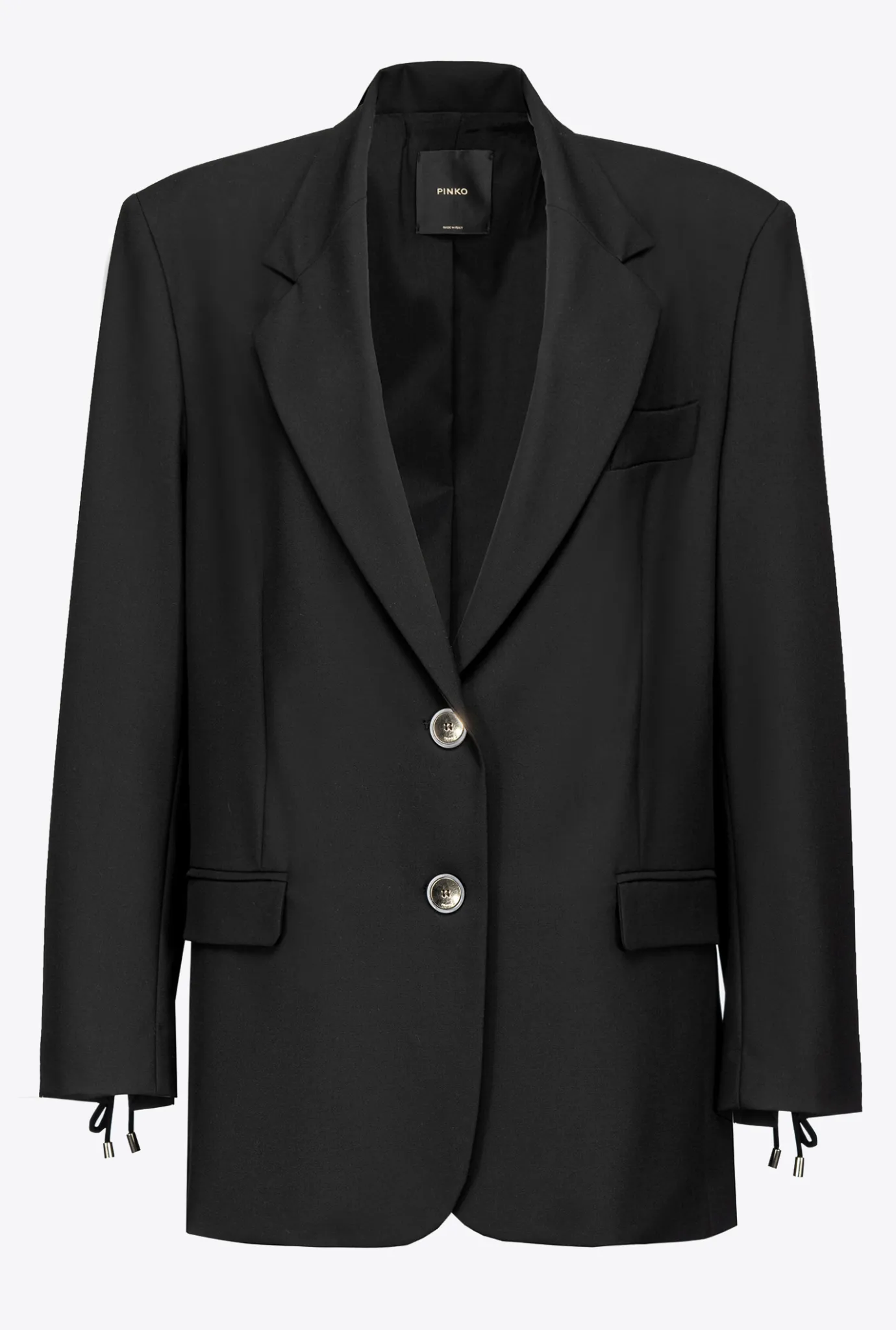 Vestes|PINKO Blazer A Manches Lacees Noir Limousine