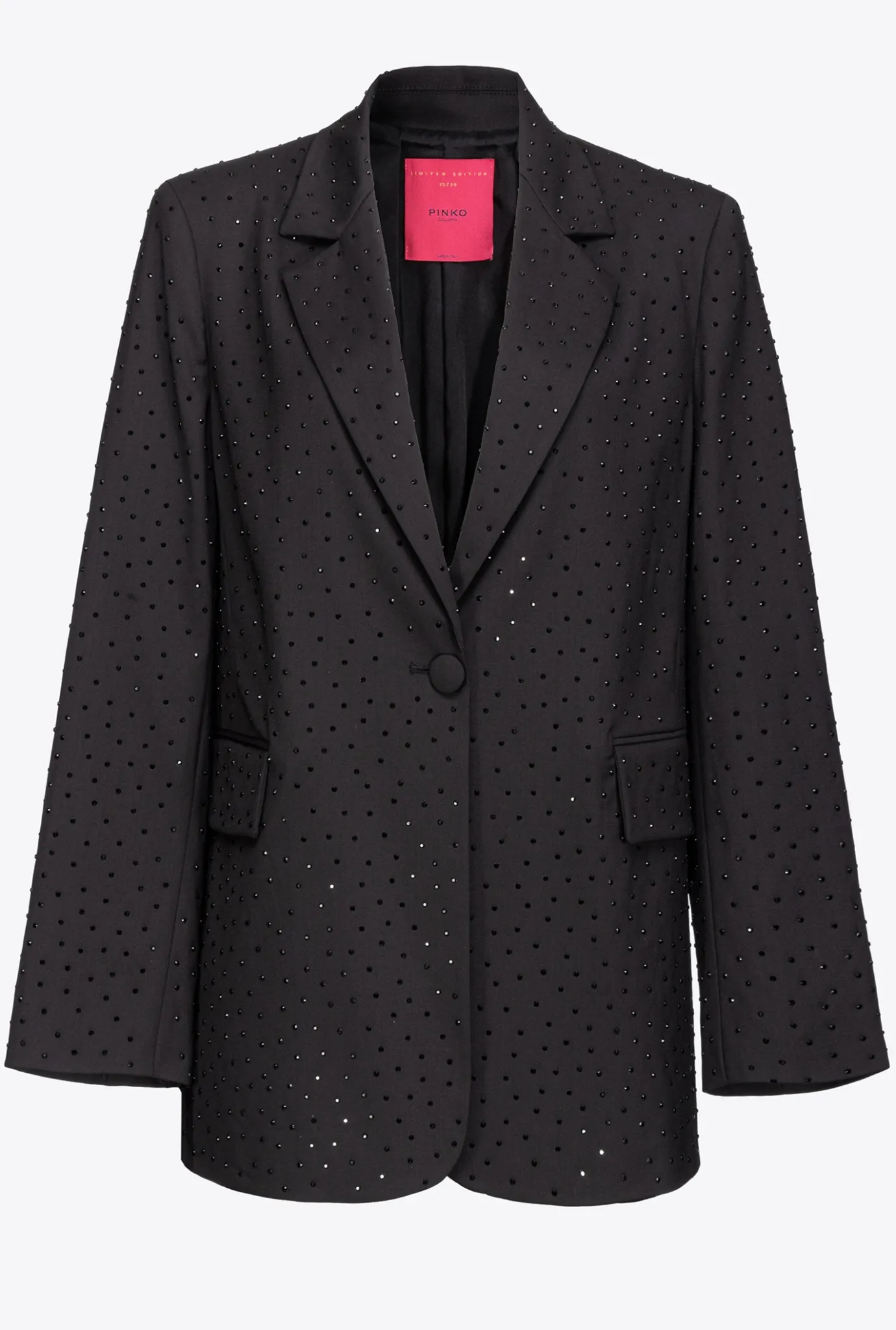 Tailleurs Et Ensembles|PINKO Blazer A Strass Galleria Noir Limousine