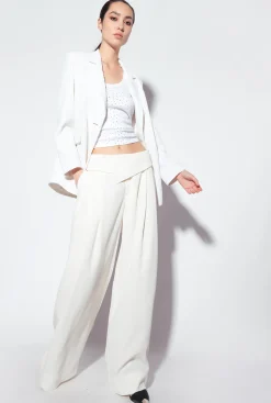 Tailleurs Et Ensembles|PINKO Blazer Blanc Entierement Paillete Galleria Blanc Casse