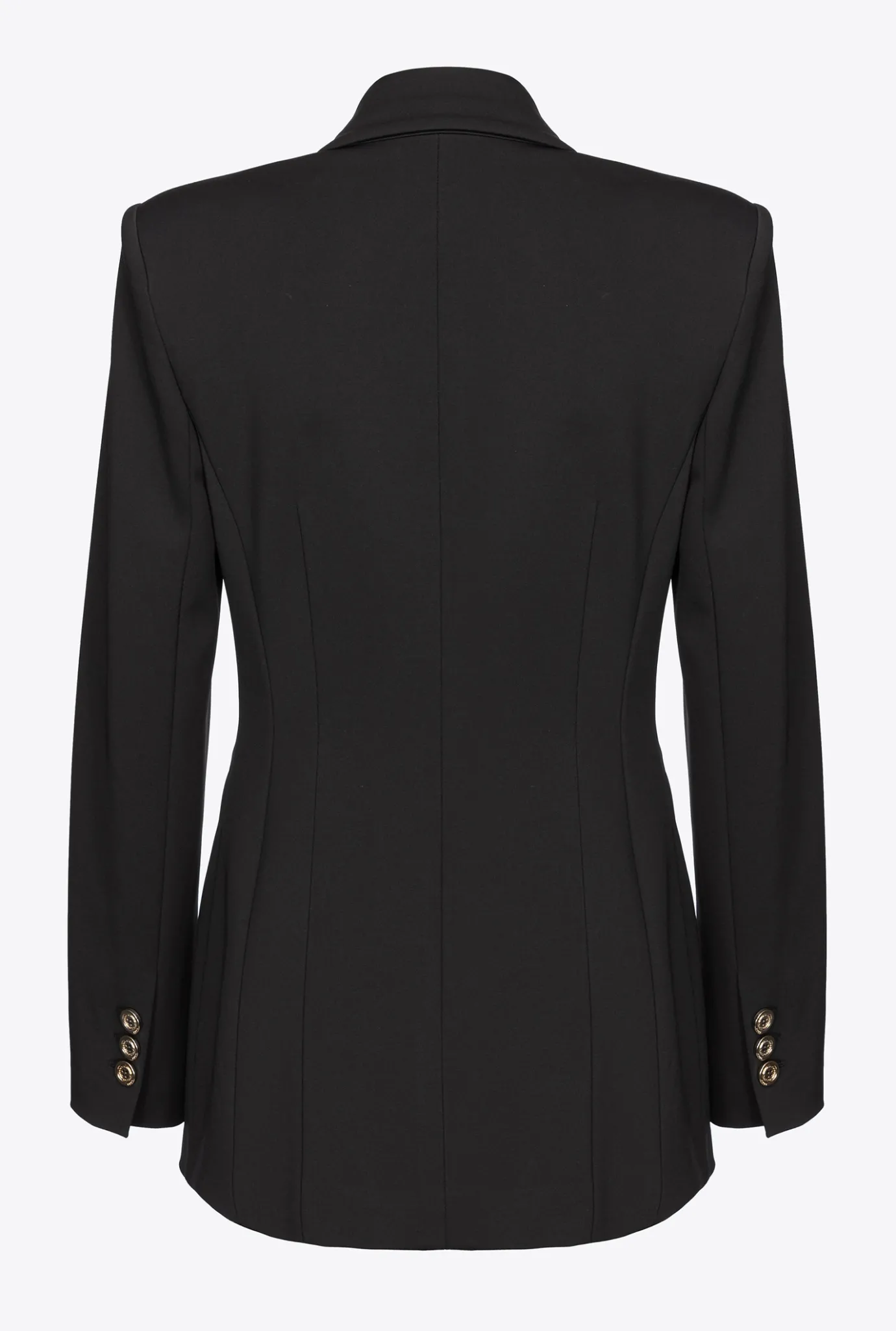 Vestes|PINKO Blazer Croise En Maille Roma Noir Limousine