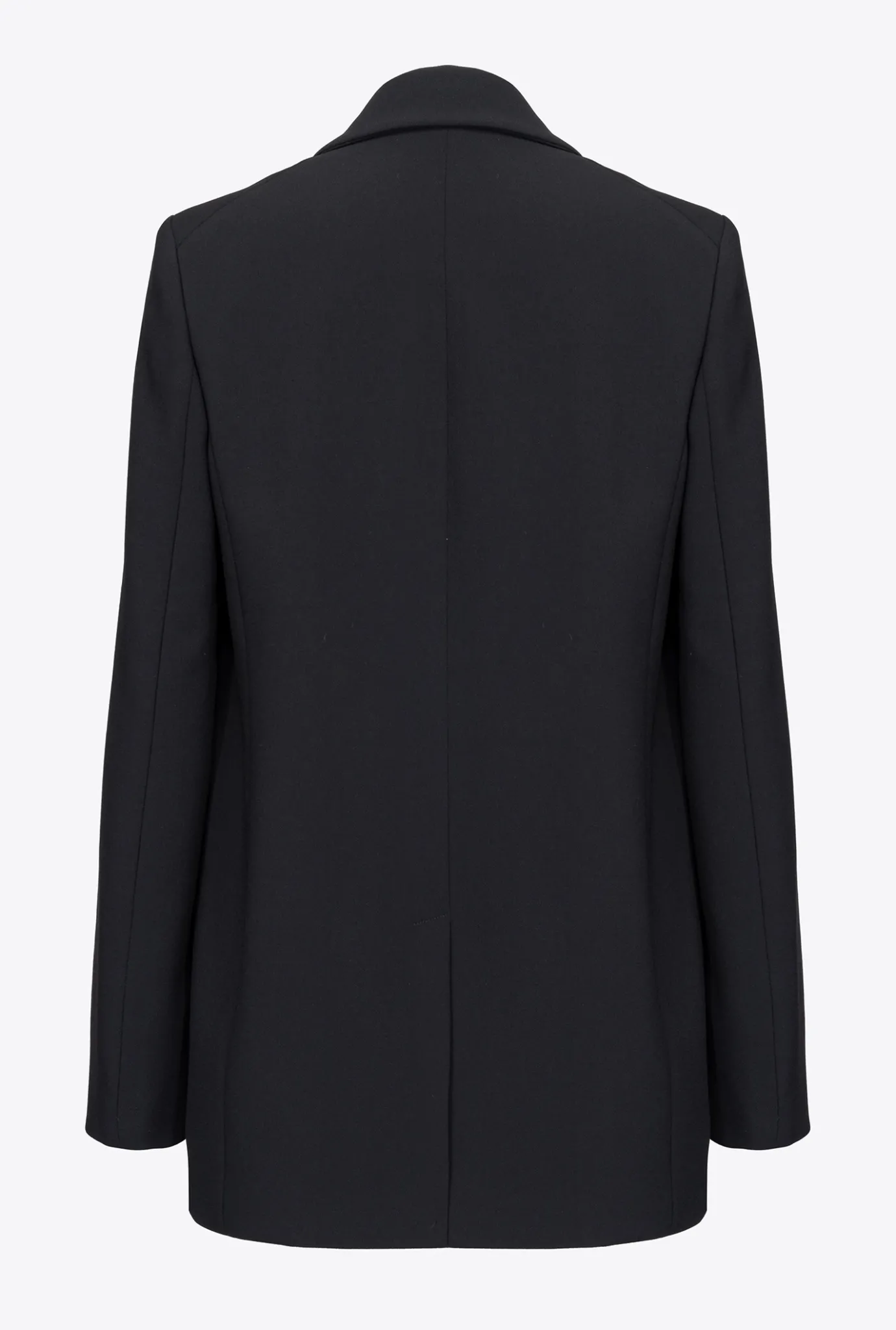 Vestes|PINKO Blazer Droit En Crepe Stretch Noir Limousine