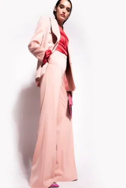 Tailleurs Et Ensembles|PINKO Blazer En Crepe Envers Satin Rose - Camee