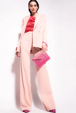 Tailleurs Et Ensembles|PINKO Blazer En Crepe Envers Satin Rose - Camee