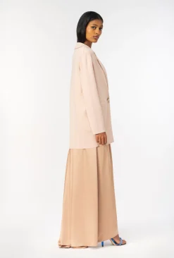 Tailleurs Et Ensembles|PINKO Blazer En Maille Rose-Fumee De Rose