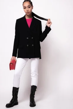 Vestes|PINKO Blazer Oversize Stretch Noir Limousine