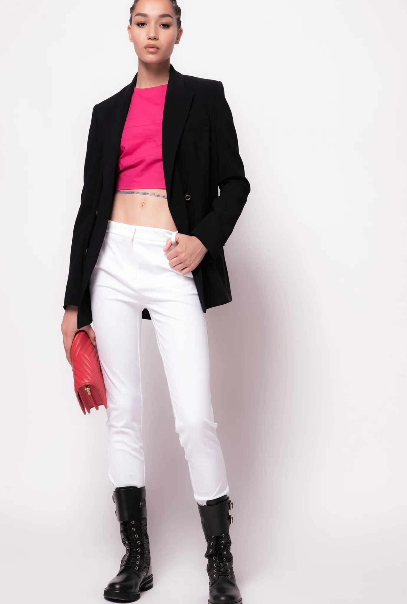 Vestes|PINKO Blazer Oversize Stretch Noir Limousine