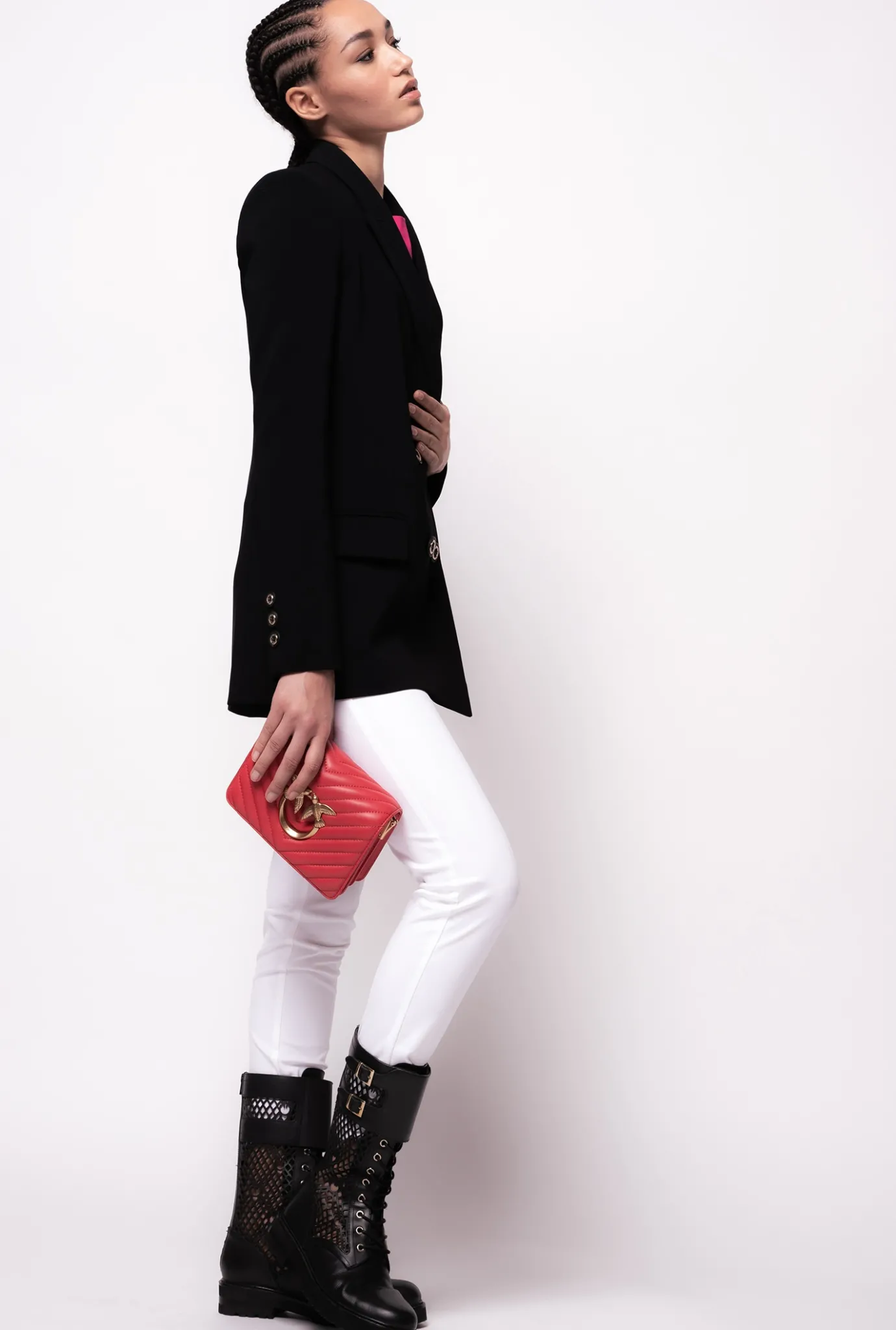 Vestes|PINKO Blazer Oversize Stretch Noir Limousine