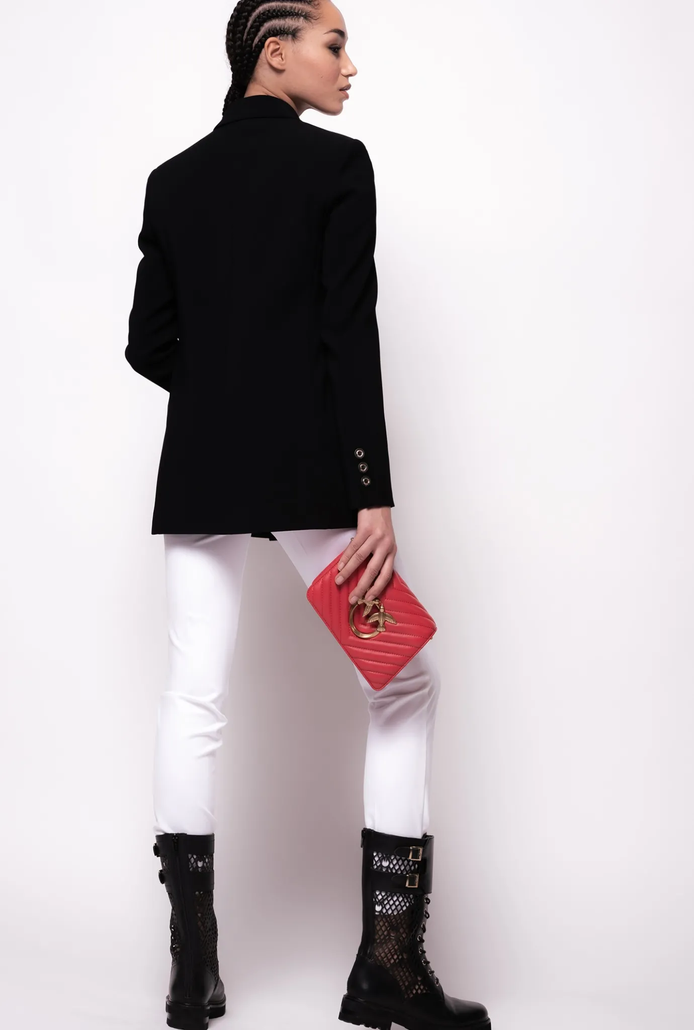 Vestes|PINKO Blazer Oversize Stretch Noir Limousine
