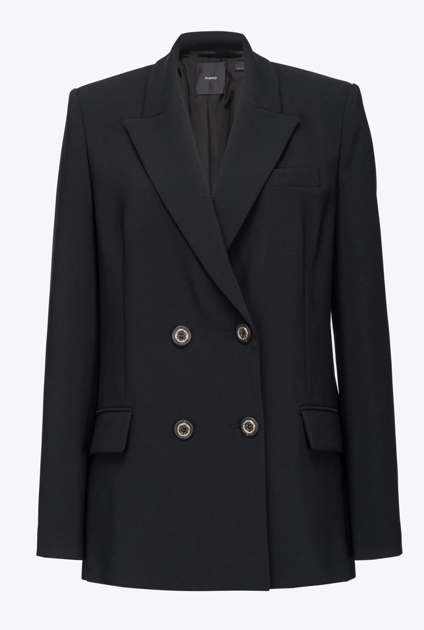 Vestes|PINKO Blazer Oversize Stretch Noir Limousine