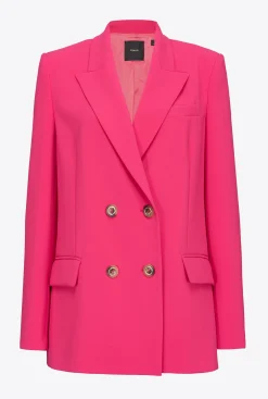 Tailleurs Et Ensembles|PINKO Blazer Oversize Stretch Violet Fuchsia