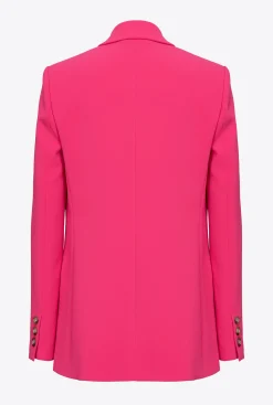 Tailleurs Et Ensembles|PINKO Blazer Oversize Stretch Violet Fuchsia
