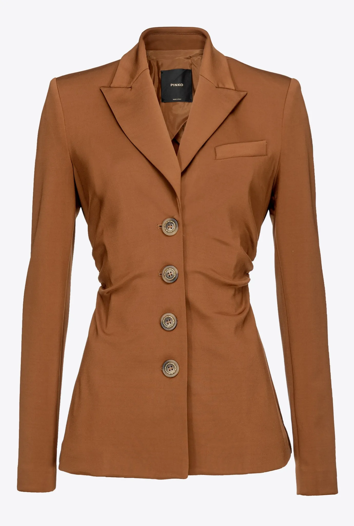 Tailleurs Et Ensembles|PINKO Blazer Slim En Tissu Technique Marron - Basset