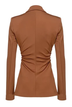 Tailleurs Et Ensembles|PINKO Blazer Slim En Tissu Technique Marron - Basset