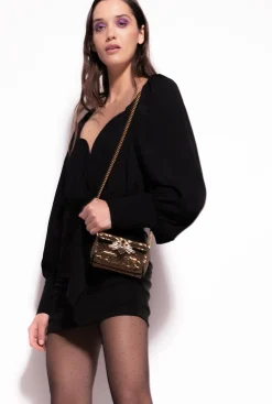 Chemises Et Blouses|PINKO Blouse A Encolure Coeur Noir Limousine