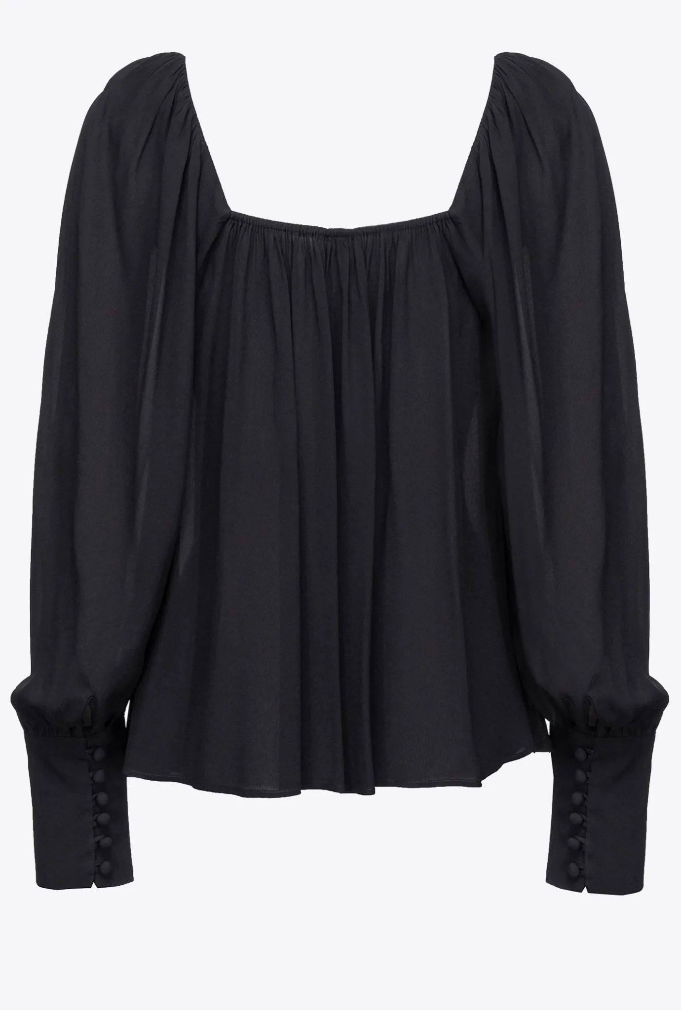 Chemises Et Blouses|PINKO Blouse A Encolure Coeur Noir Limousine