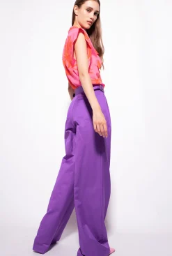 Chemises Et Blouses|PINKO Blouse A Imprime Grande Fleur Rose/Rouge