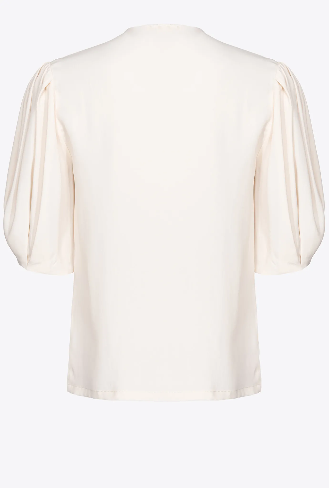 Chemises Et Blouses|PINKO Blouse A Lacets Rose Fume Blanc