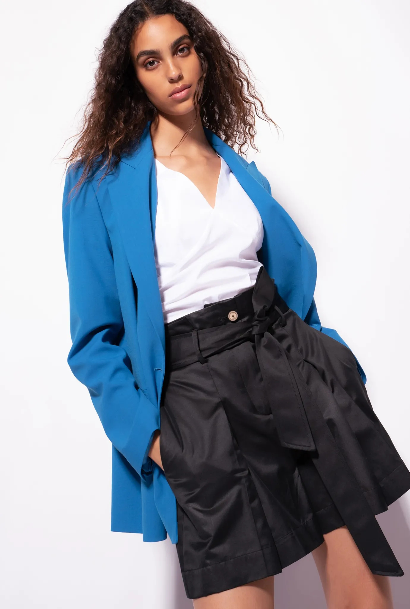Chemises Et Blouses|PINKO Blouse A Manches Ballon Blanc Brill.