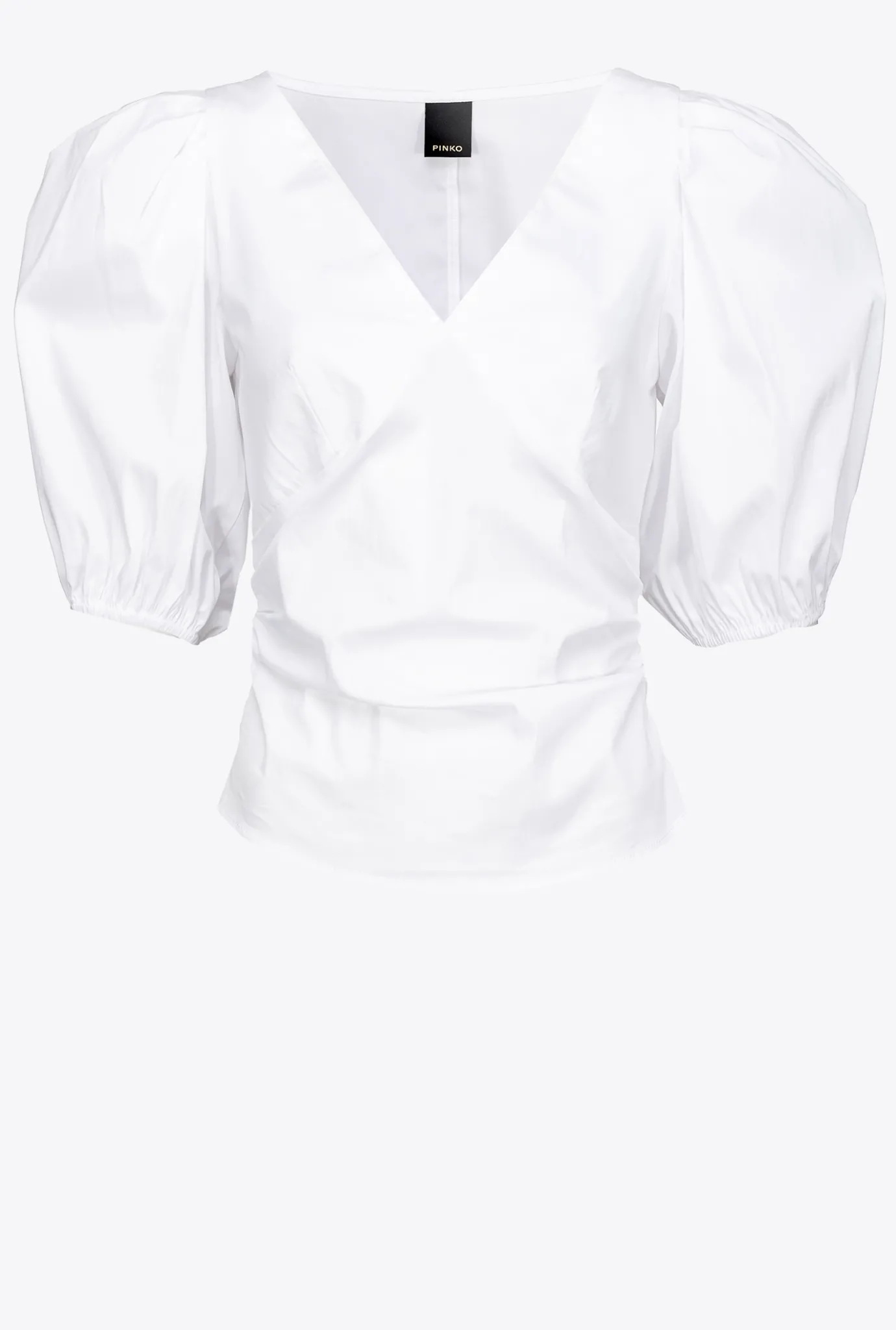 Chemises Et Blouses|PINKO Blouse A Manches Ballon Blanc Brill.