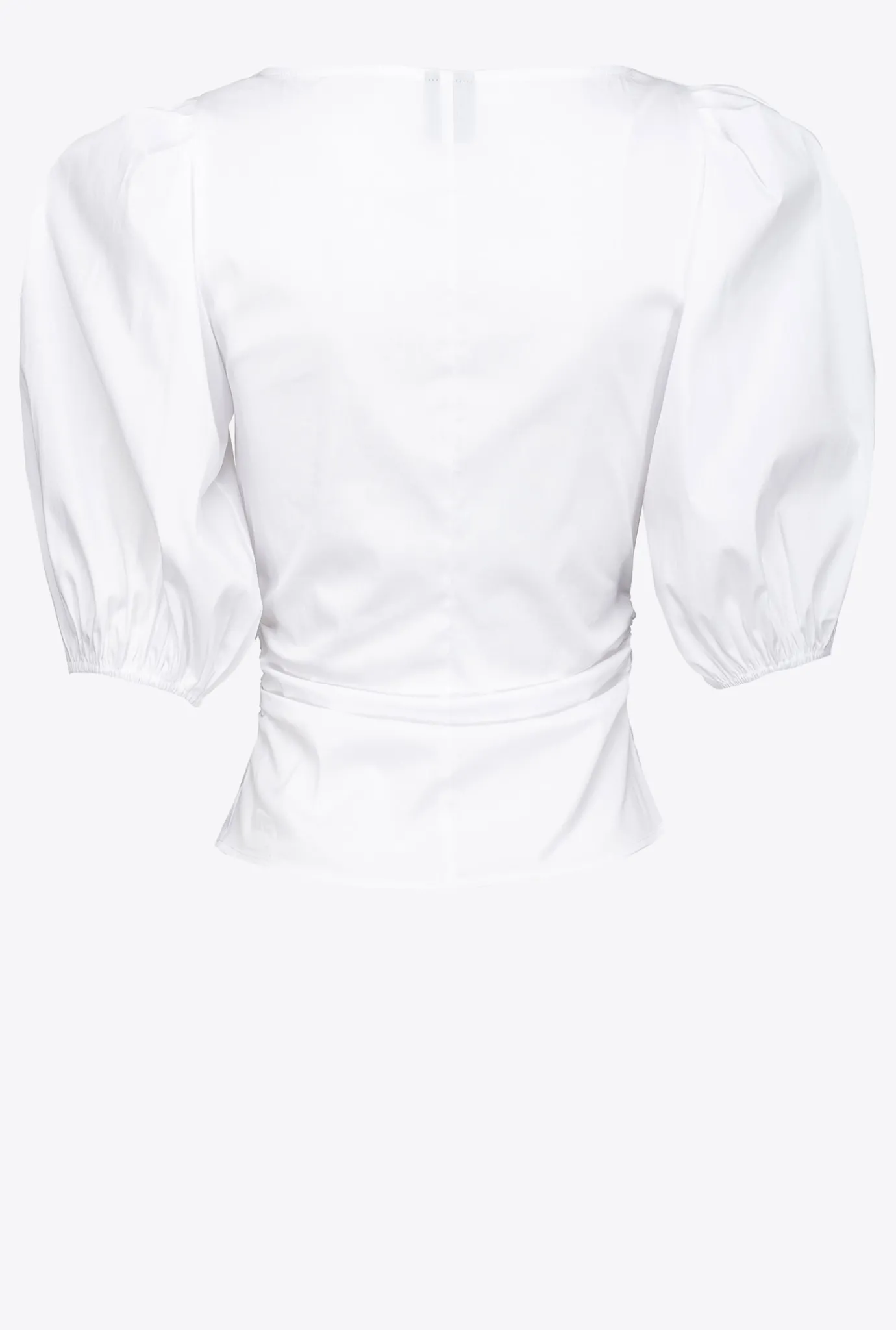 Chemises Et Blouses|PINKO Blouse A Manches Ballon Blanc Brill.