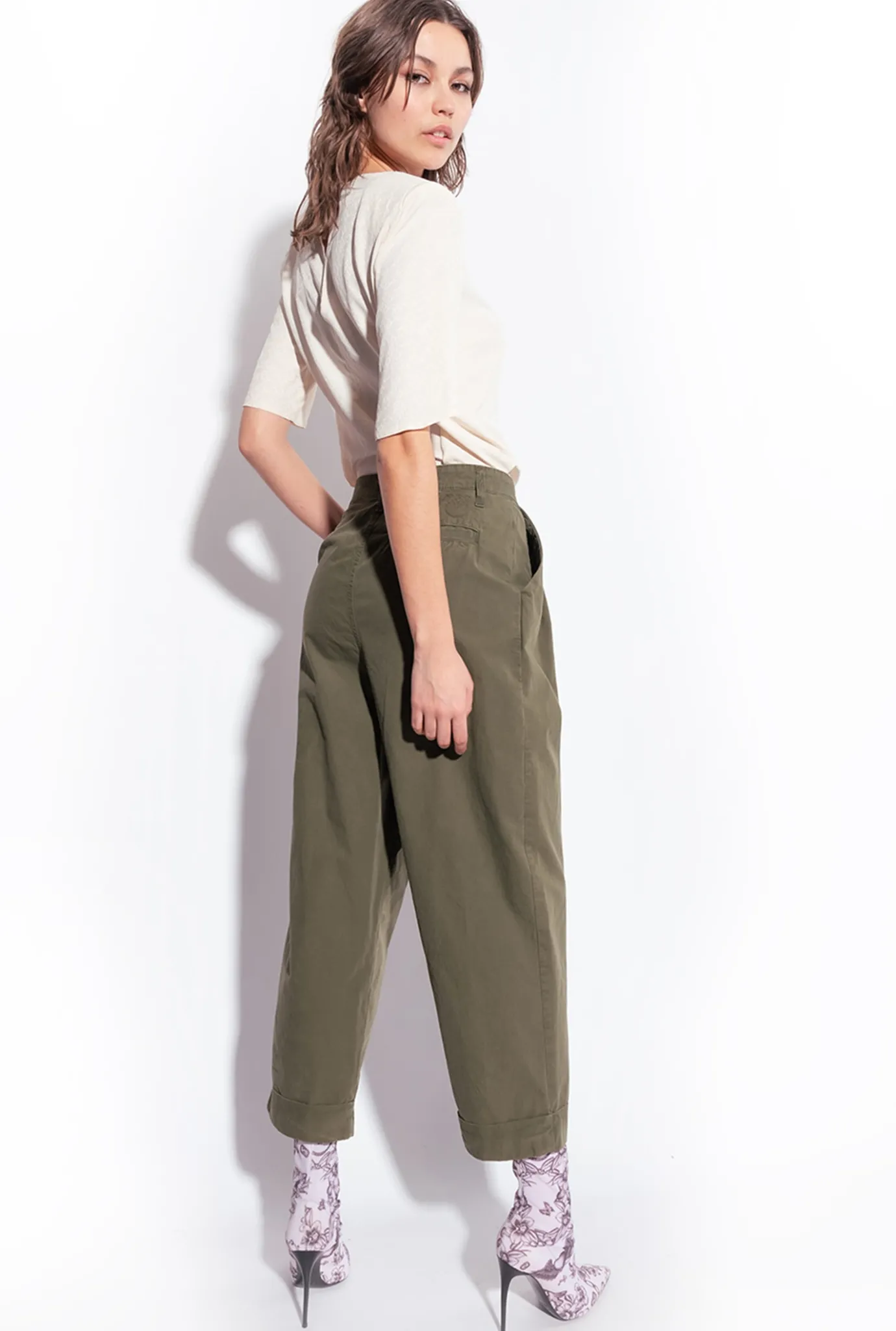 Chemises Et Blouses|PINKO Blouse A Manches Courtes En Jacquard Rose Fume Blanc