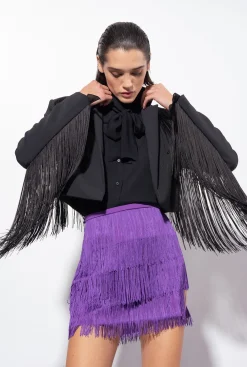 Chemises Et Blouses|PINKO Blouse A Noeud Et Ruches Noir Limousine