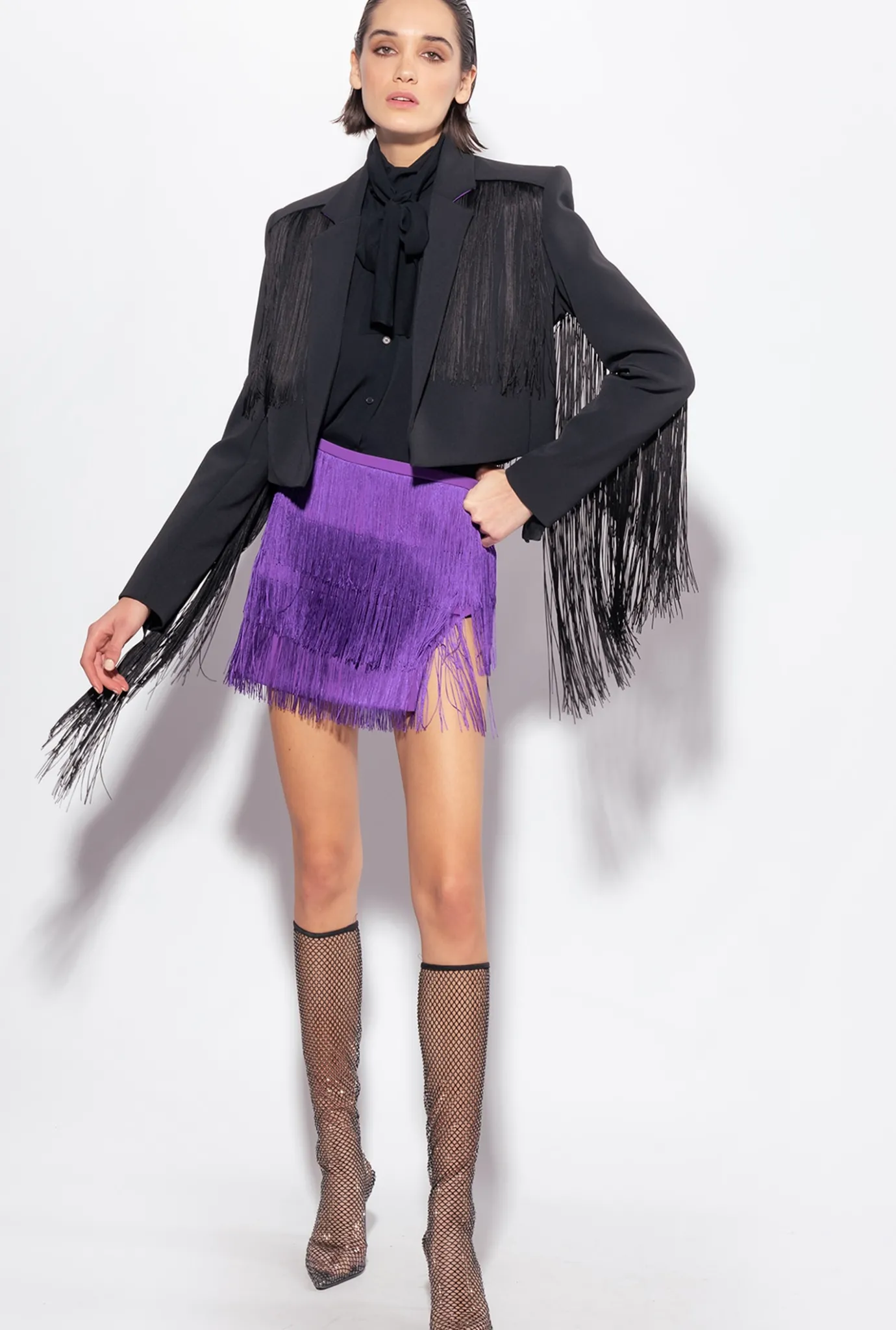 Chemises Et Blouses|PINKO Blouse A Noeud Et Ruches Noir Limousine
