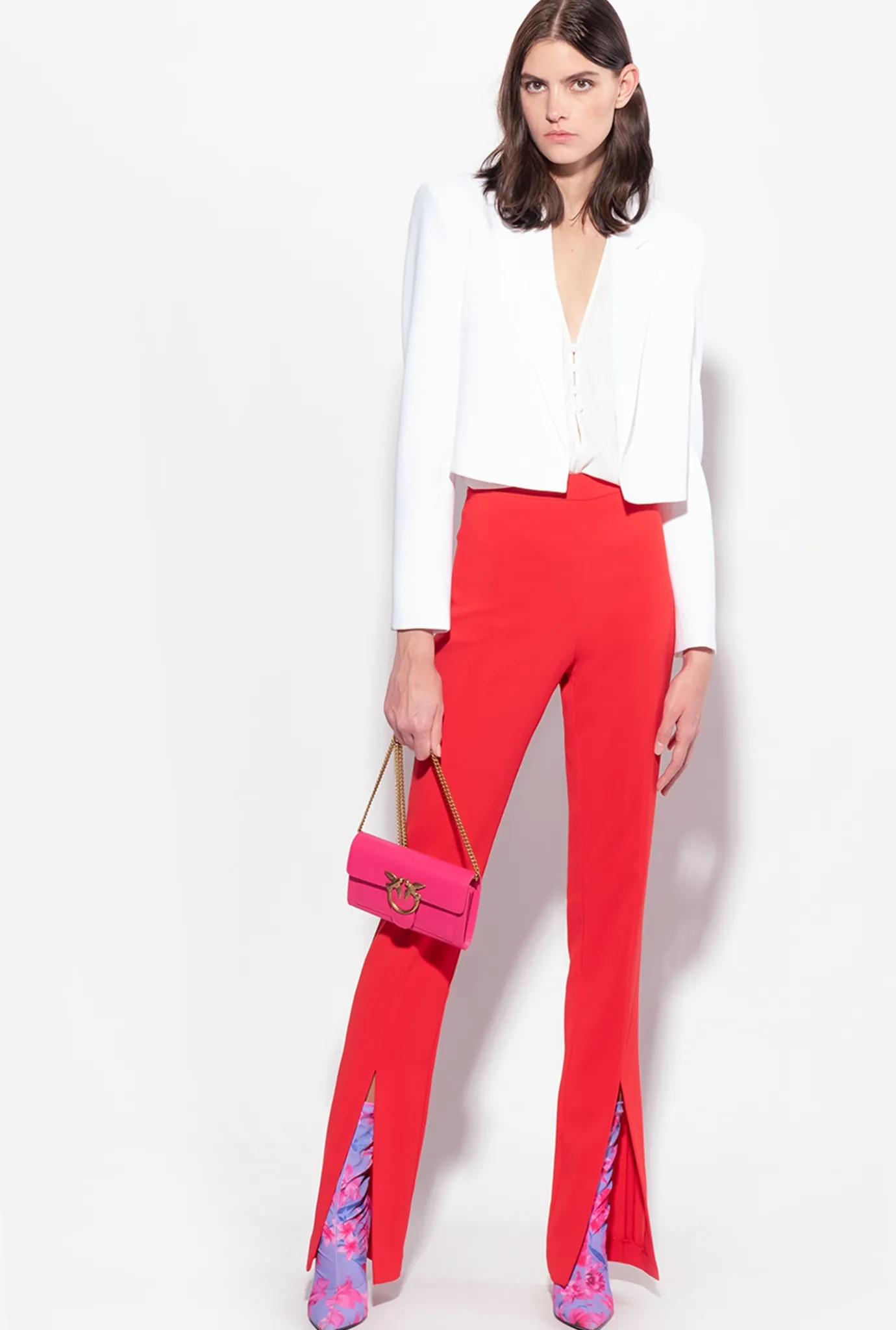 Tailleurs Et Ensembles|PINKO Blouse Boutonnee Blanc Nimbus