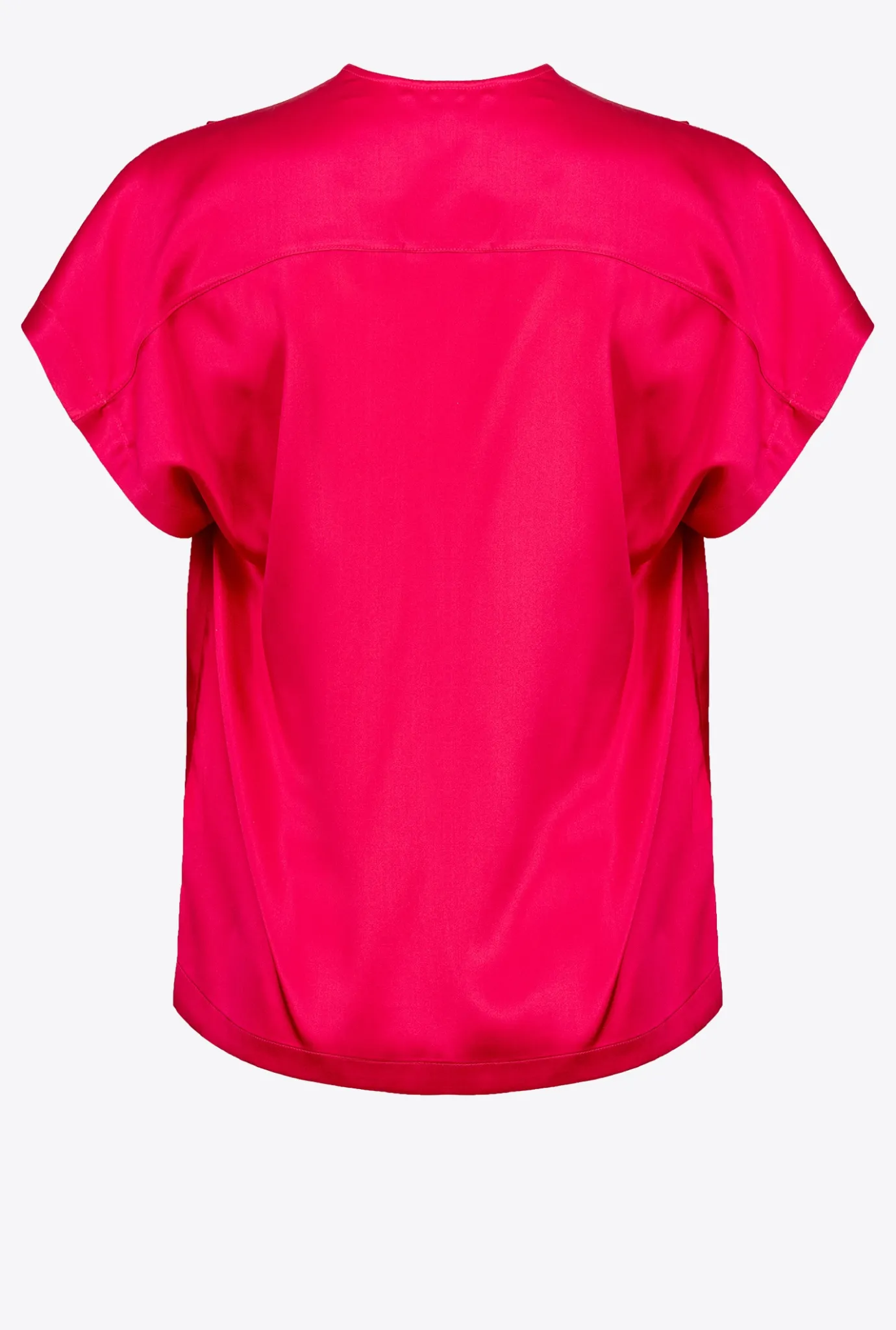 Topwear|PINKO Blouse En Satin Stretch Rose Rouge