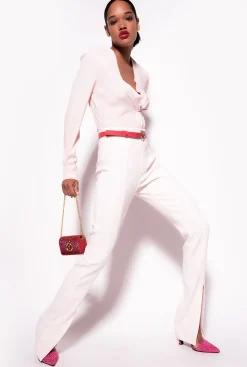 Chemises Et Blouses|PINKO Blouse Torsadee En Soie Rose Peche Sirop