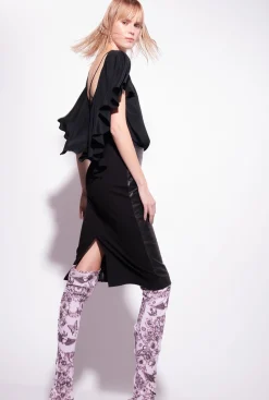 Chemises Et Blouses|PINKO Blouse Volantee Noir Limousine