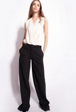 Topwear|PINKO Body Croise En Jacquard Rose Fume Blanc